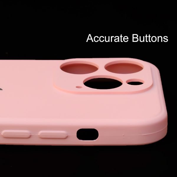 Peach Candy Silicone Case for Apple Iphone 15 Pro - The Hatke