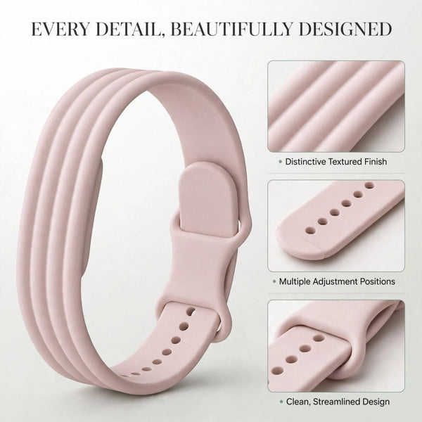 Peach Lining Silicone Strap For Google Fitbit Air - The Hatke