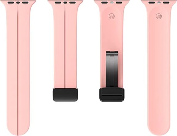 Peach Magnetic Clasp Adjustable Strap For Apple Watch SERIES 3 (42mm/44mm/45mm/46mm/49mm) - The Hatke