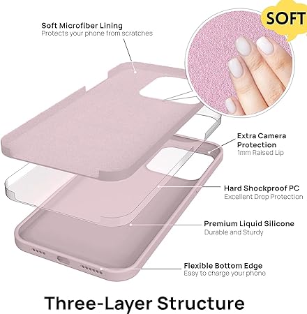 Peach Original Silicone case for Apple Iphone 13 Pro - The Hatke