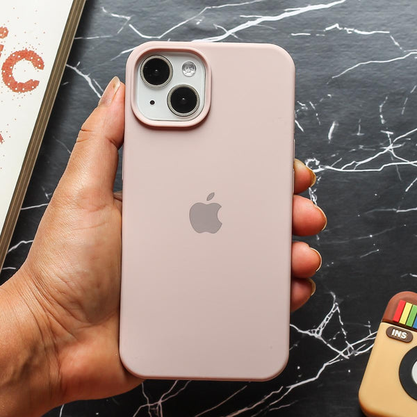 Peach Original Silicone case for Apple Iphone 15 Plus - The Hatke