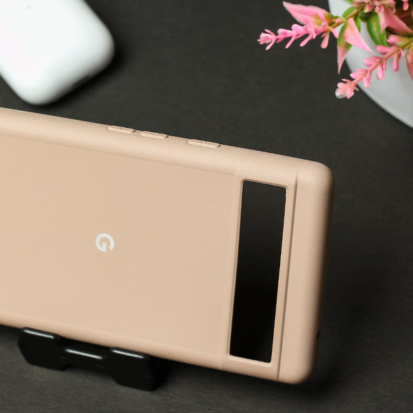 Peach Original Silicone case for Google Pixel 6A - The Hatke