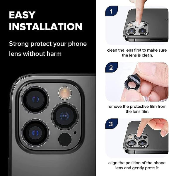 Pink Metallic camera ring lens guard for Apple iphone 12 - The Hatke