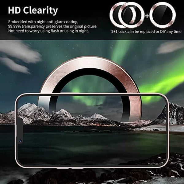 Pink Metallic camera ring lens guard for Samsung Galaxy Z Fold 6 - The Hatke