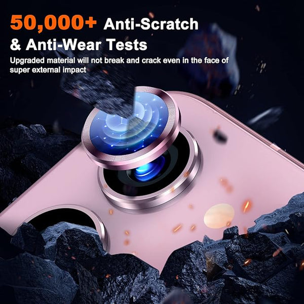 Pink Metallic camera ring lens guard for Samsung S23 5G - The Hatke