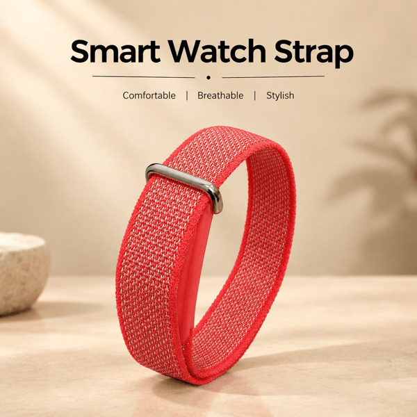 Pink Nylon Strap For Google Fitbit Air - The Hatke