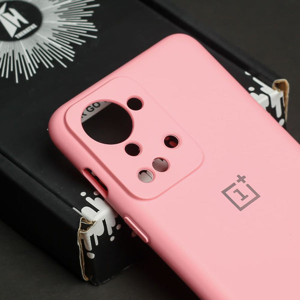 Pink Original Camera Safe Silicone case for Oneplus Nord 2T - The Hatke