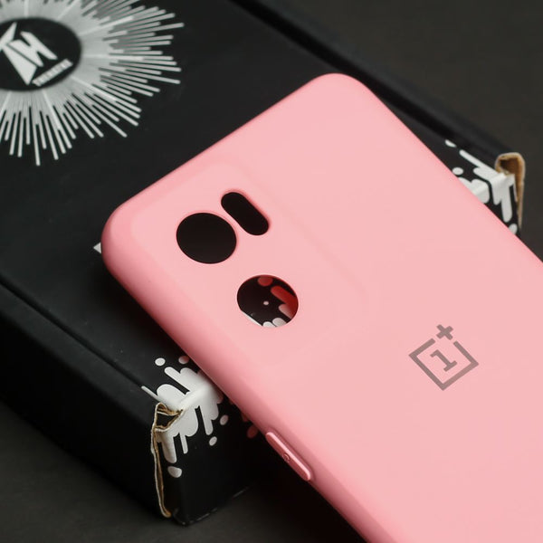 Pink Original Camera Safe Silicone case for Oneplus Nord CE 2 - The Hatke
