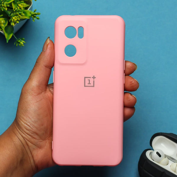 Pink Original Camera Safe Silicone case for Oneplus Nord CE 2 - The Hatke