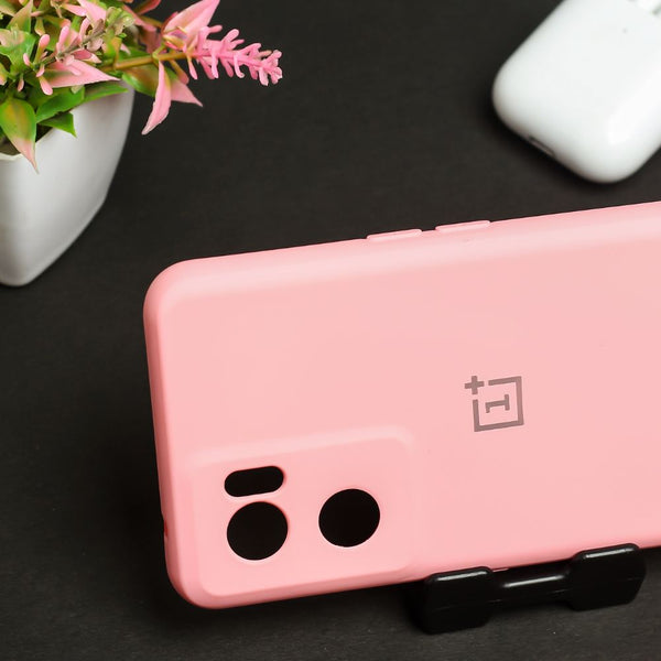 Pink Original Camera Safe Silicone case for Oneplus Nord CE 2 - The Hatke