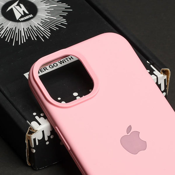 Pink Original Silicone case for Apple iphone 15 - The Hatke