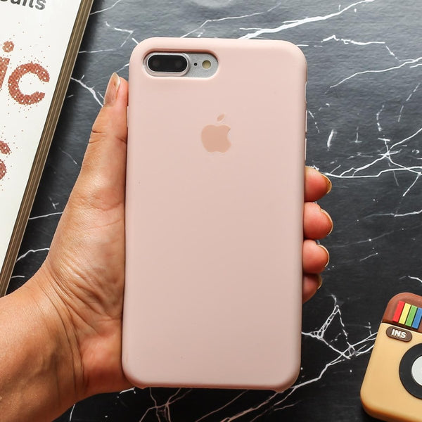 Pink Original Silicone case for Apple iphone 7 Plus - The Hatke