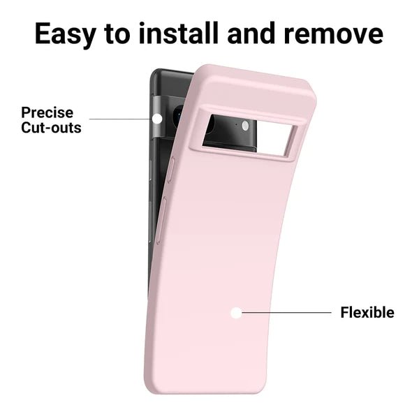 Pink Original Silicone case for Google Pixel 8 - The Hatke