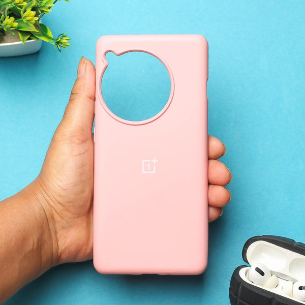 Pink Original Silicone case for Oneplus 12R - The Hatke