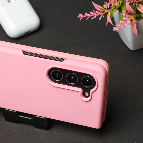 Pink Original Silicone case for Samsung Z Fold 5 5G - The Hatke
