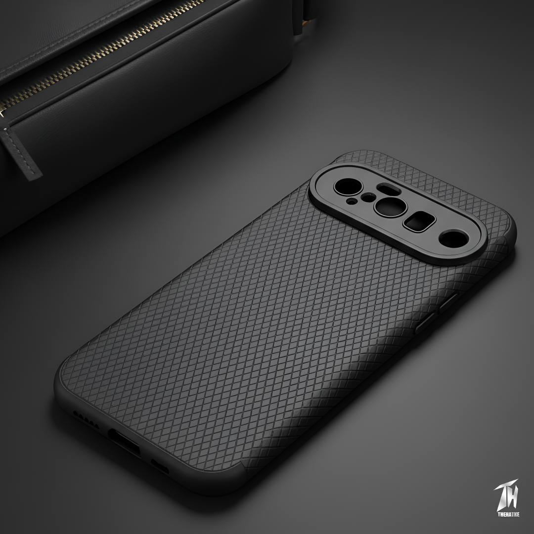 Black Line Wave Silicone Case for Google Pixel 10