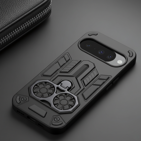 Black Cycle Armor Silicone Case for Google Pixel 10