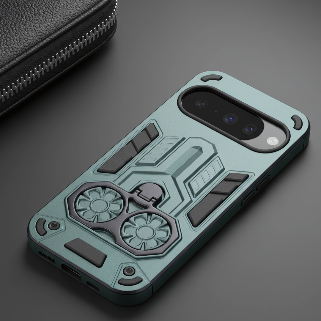 Green Cycle Armor Silicone Case for Google Pixel 10