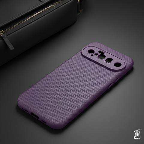 Deep Purple  Line Wave Silicone Case for Google Pixel 10