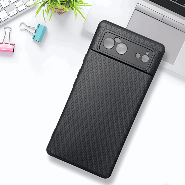 Black Line Wave Silicone Case for Google Pixel 6