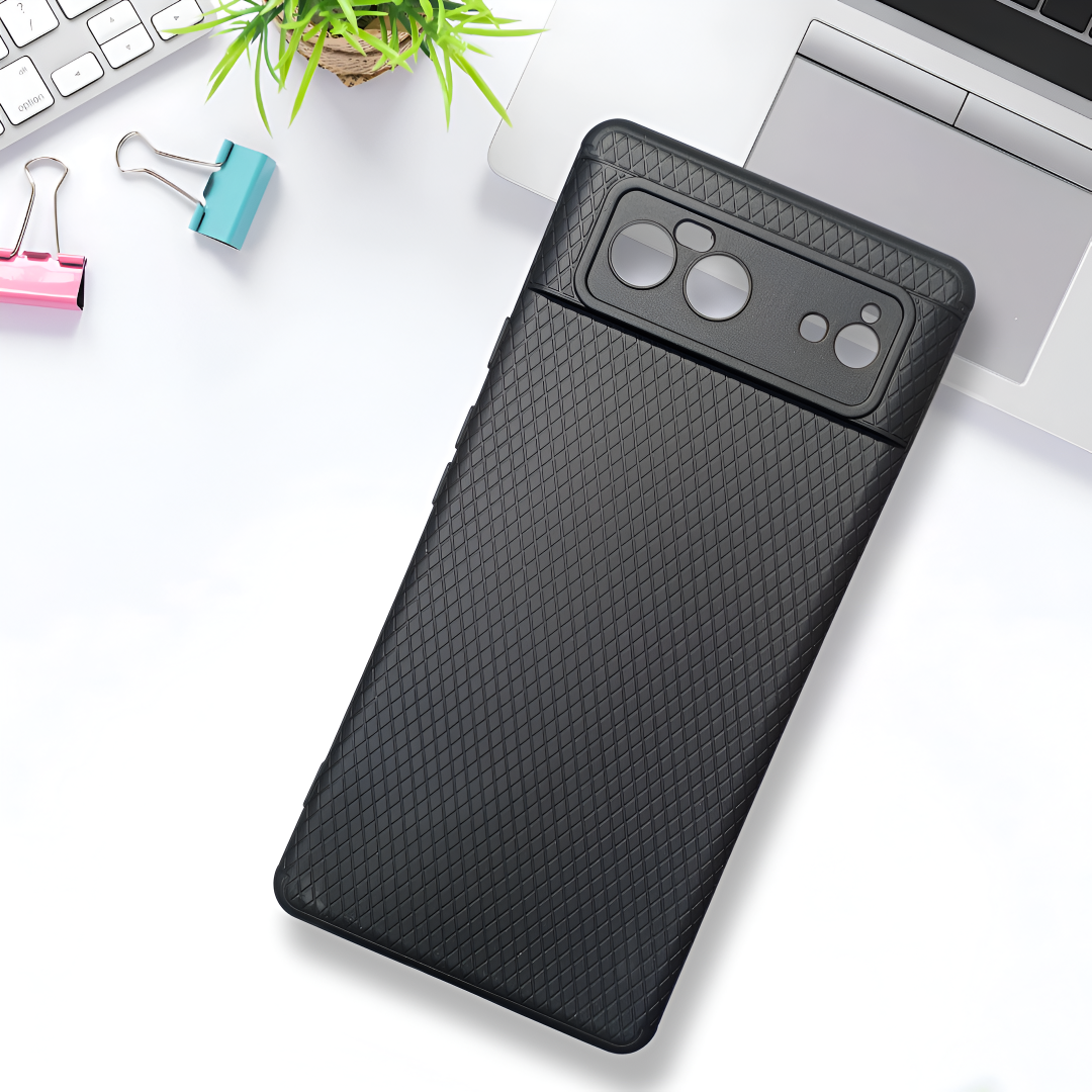 Black Line Wave Silicone Case for Google Pixel 6