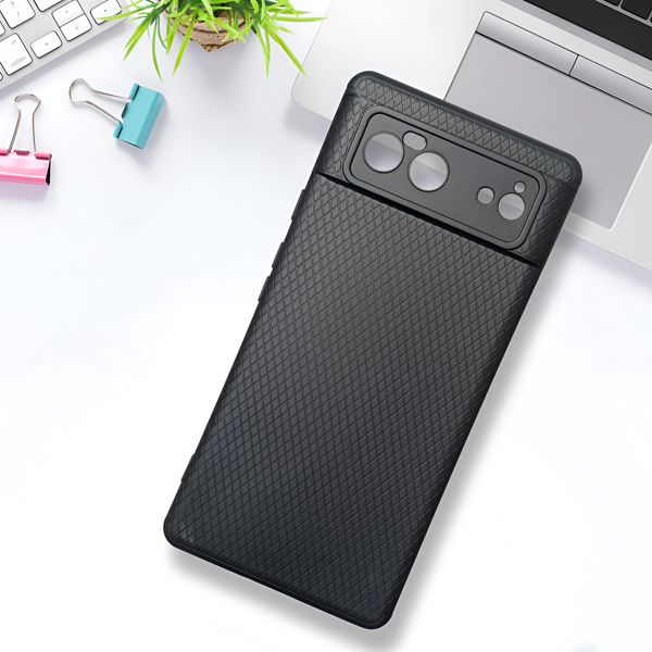 Black Line Wave Silicone Case for Google Pixel 6