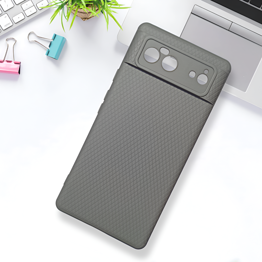 Grey Line Wave Silicone Case for Google Pixel 6