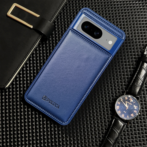 Prime Leather Dark Blue Leather Case for Google Pixel 8