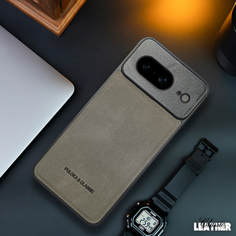Grey Classic Leather Case for Google Pixel 7