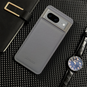 Prime Leather Grey Leather Case for Google Pixel 8
