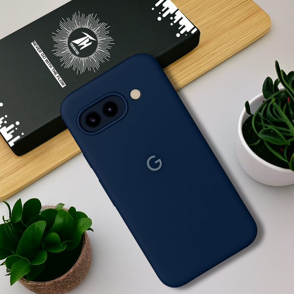Dark blue Camera Original Silicone case for Google Pixel 9a