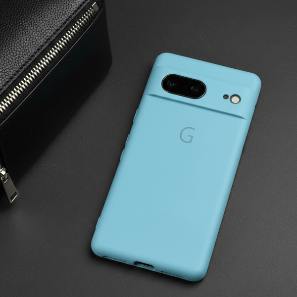 Sky Blue Camera Original Silicone case for Google Pixel 7
