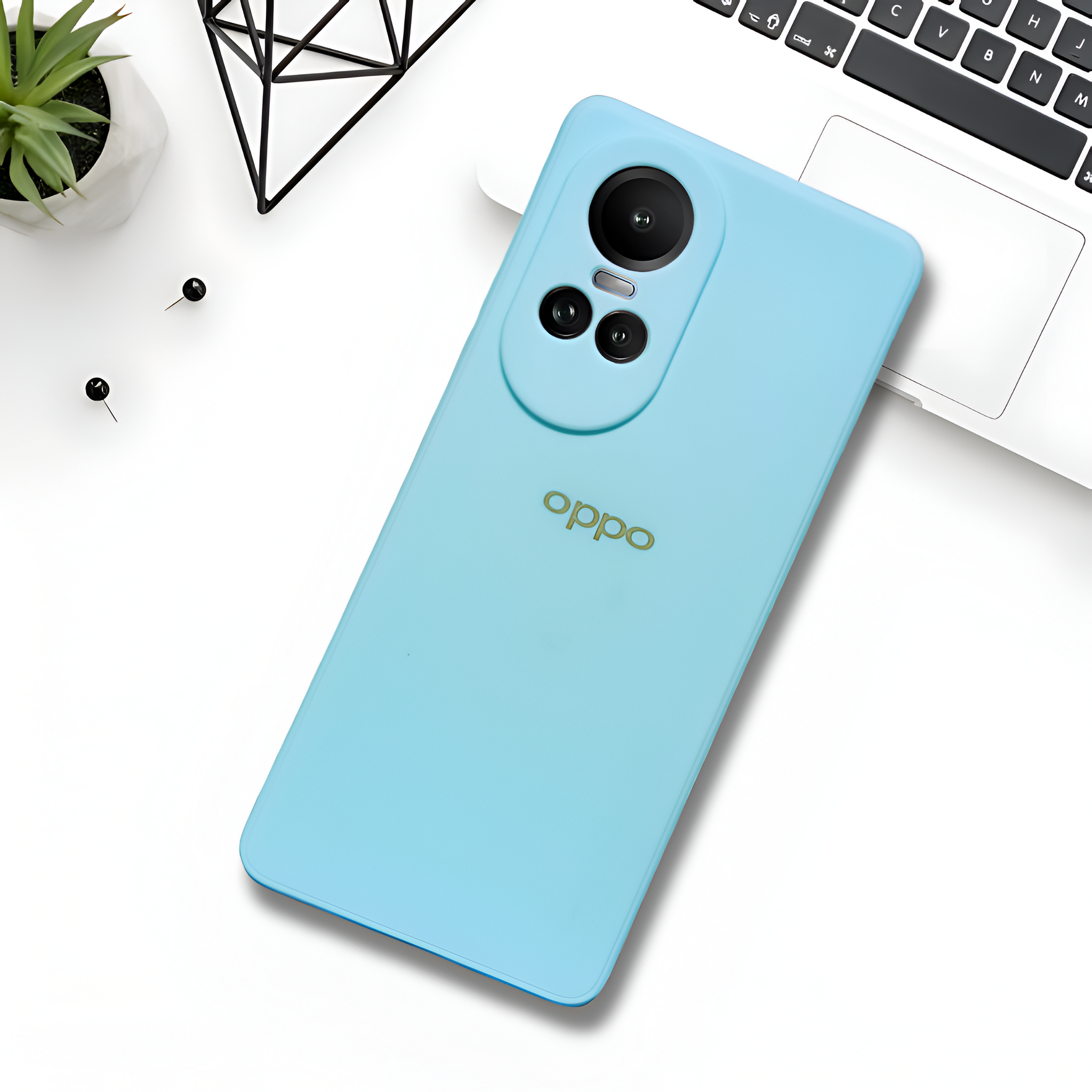 Light Blue Candy Silicone Case for Oppo Reno 10 Pro