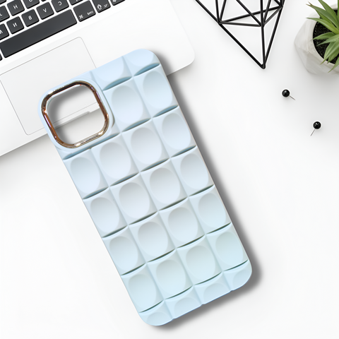 Cloud Blue Grid silicone case for Apple iPhone 14 Pro Max