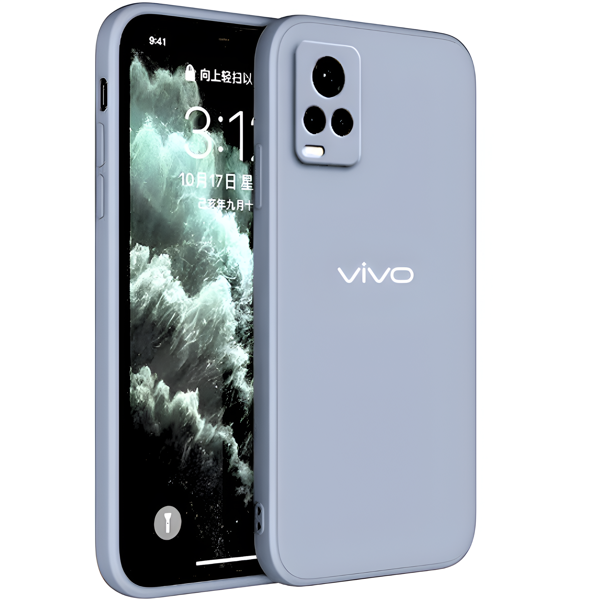 Light Grey Camera Original Silicone case for Vivo V20