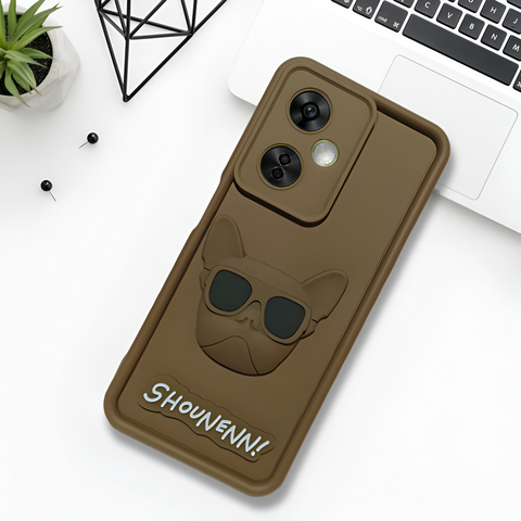 Dark Brown SHOUNENN BULLDOG Silicone case for Oneplus Nord CE 3 Lite