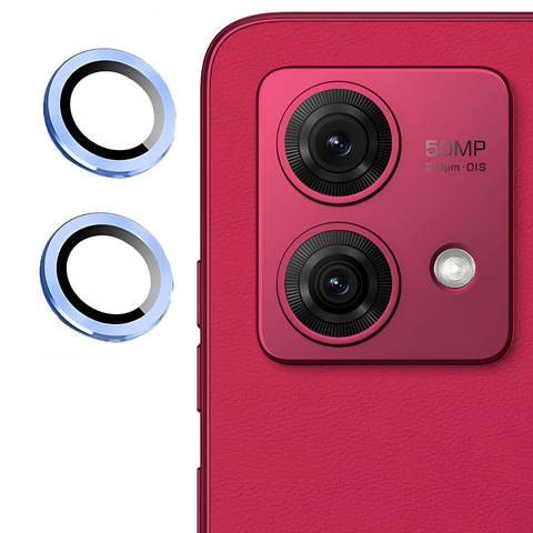 Sierra Blue Metallic camera ring lens guard for Motorola G84