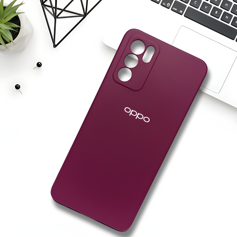 Dark Pink Camera Original Silicone case for Oppo Reno 6