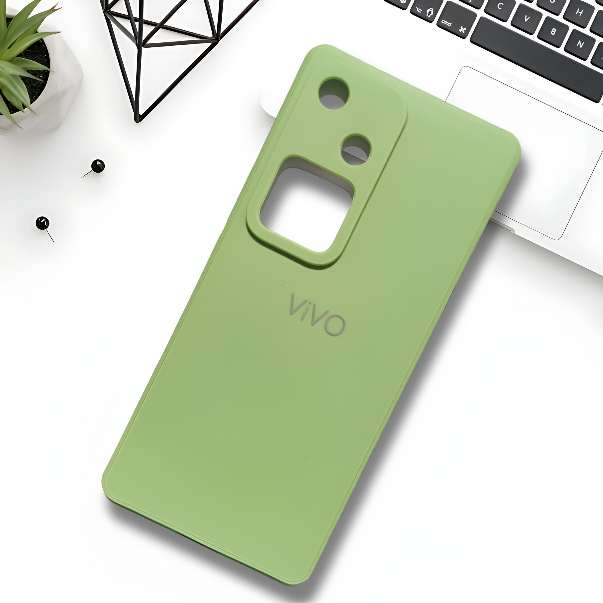 Light Green Candy silicone Case for Vivo V30 Pro