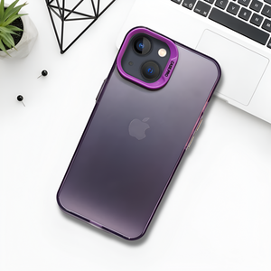 Purple Rgiem Slim Slicone Non-Yellowing Protective Case for Apple Iphone 15