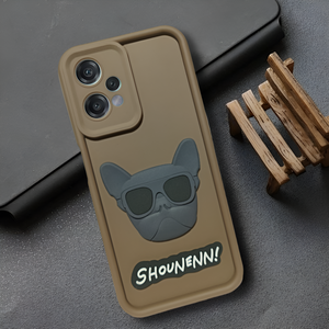 Dark Brown SHOUNENN BULLDOG Silicone case for Oneplus Nord CE 2 Lite