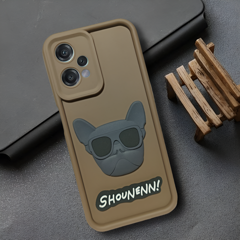 Dark Brown SHOUNENN BULLDOG Silicone case for Oneplus Nord CE 2 Lite