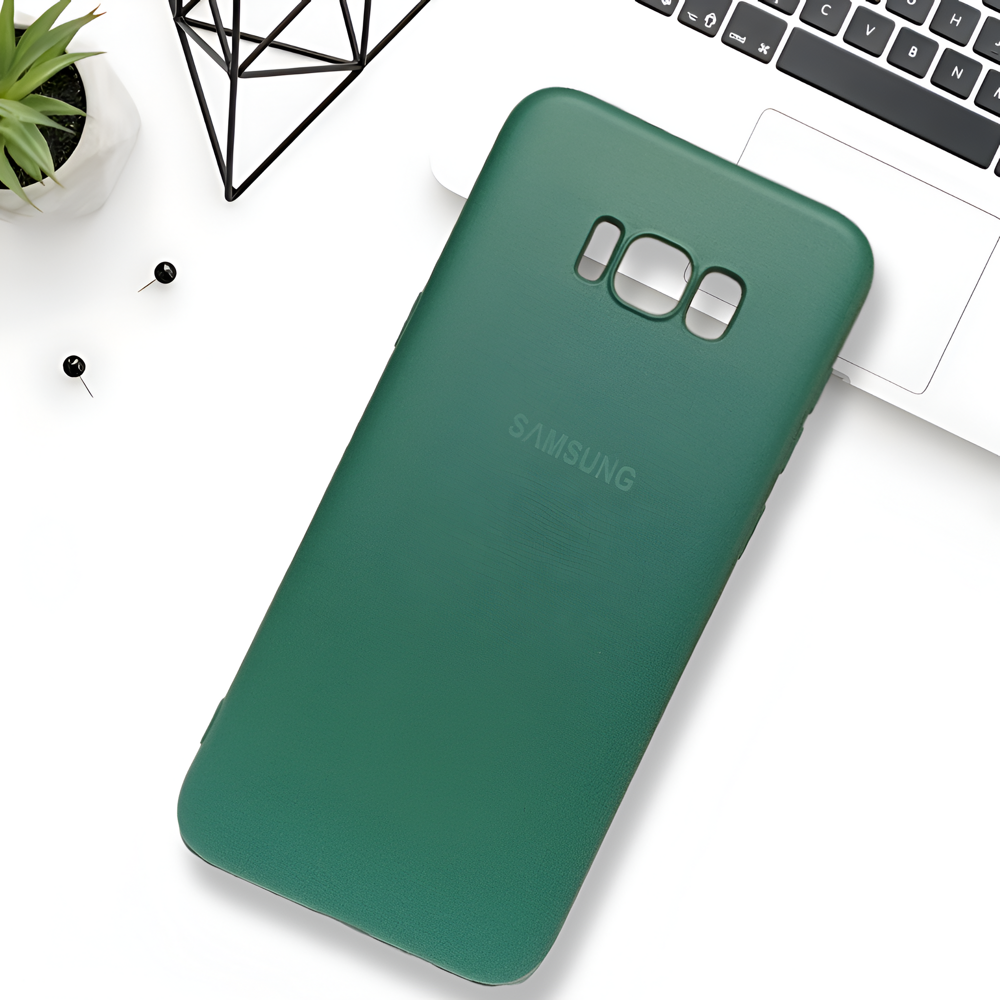 Dark Green Camera Original Silicone Case for Samsung S8 Plus