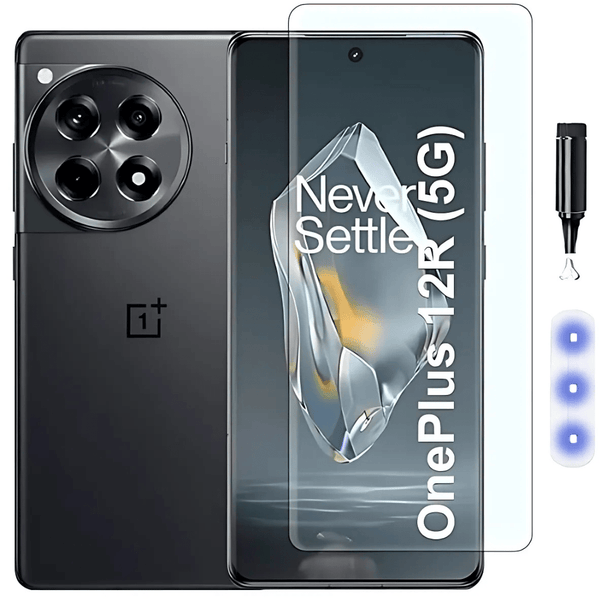 Premium UV Tempered Glass Screen Protector For Oneplus 12R - The Hatke