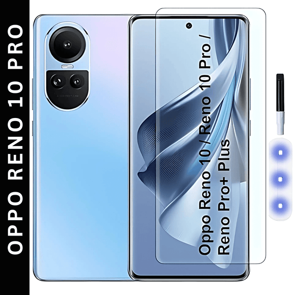 Premium UV Tempered Glass Screen Protector For Oppo Reno 10 Pro - The Hatke