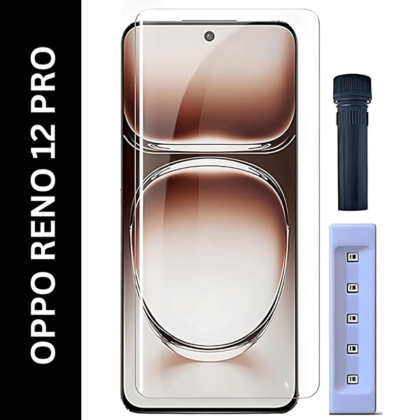 Premium UV Tempered Glass Screen Protector For Oppo Reno 12 Pro - The Hatke
