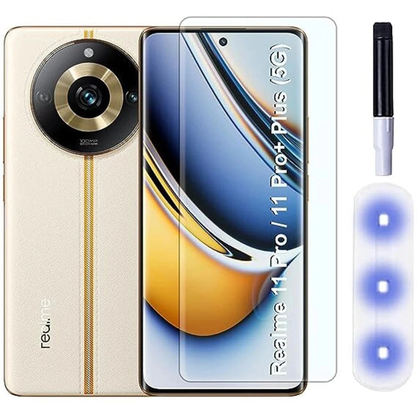 Premium UV Tempered Glass Screen Protector For Realme 11 pro - The Hatke