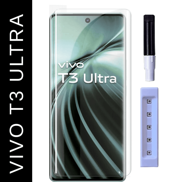 Premium UV Tempered Glass Screen Protector For Vivo T3 Ultra - The Hatke