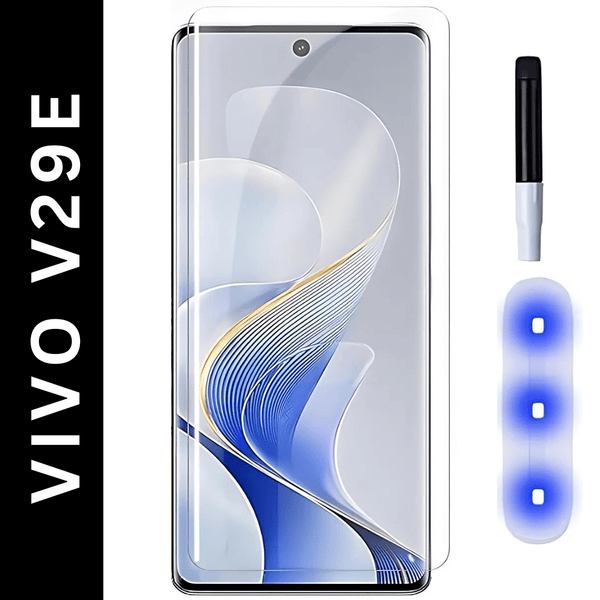 Premium UV Tempered Glass Screen Protector For Vivo V29E - The Hatke