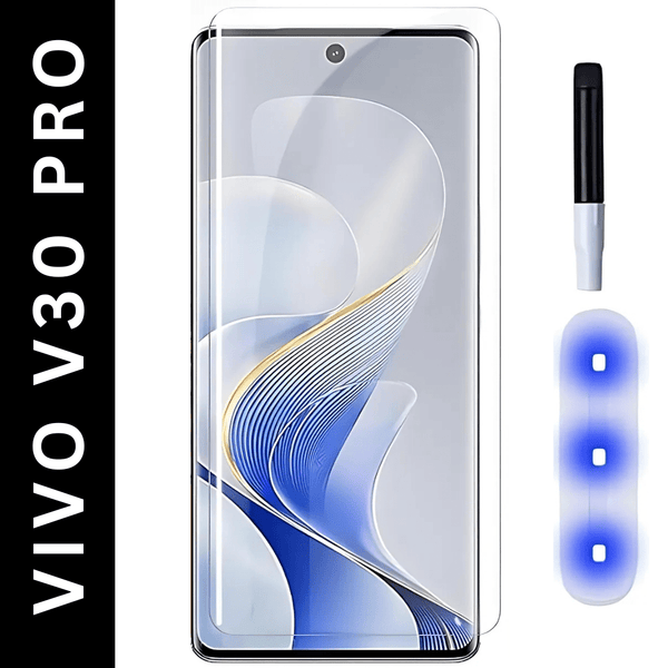 Premium UV Tempered Glass Screen Protector For Vivo V30 Pro - The Hatke